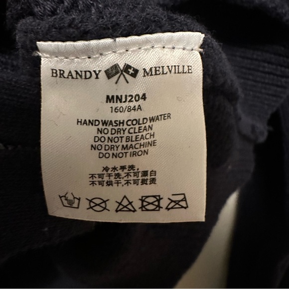 BRANDY MELVILLE Navy Paola Knit Collared Sweater - Picture 4 of 6